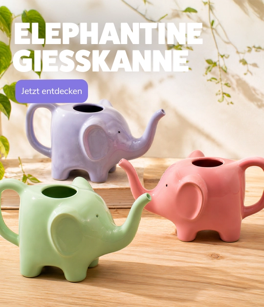 Elephantine, Gießkanne in Form eines Elefanten