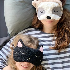 Erwärmbare Schlafmaske in Tierform