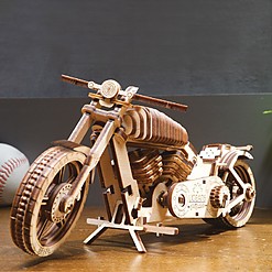 Bausatz zum Bau eines mechanischen Motorrads aus Holz
