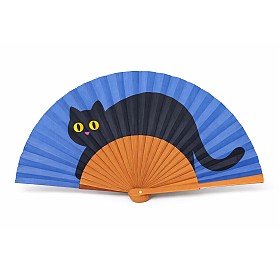 Originalfächer mit liegender Katze