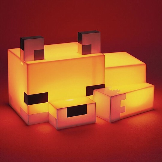 Kleine Lampe in Form eines Fuchses aus dem Videospiel Minecraft