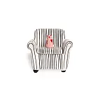 Gestreiftes Sofa