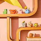 Überraschungsbox mit Mini-Vase in Tierform