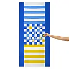 Originelles Strandtuch aus der „Checkers“-Kollektion in Blau