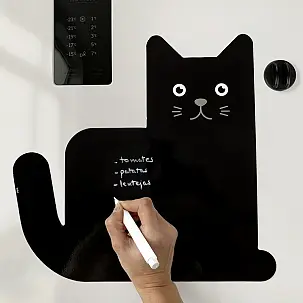 Magnetische schwarze Kitty-Kühlschranktafel