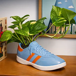 Walking Plant: origineller Pflanzentopf in Form eines Sneakers