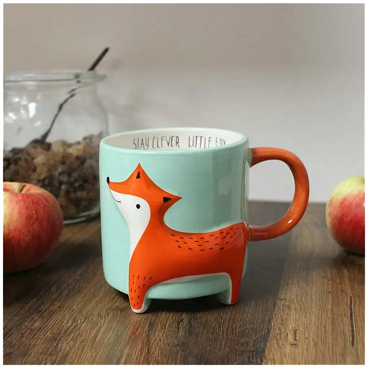 Becher mit geprägtem Fuchs