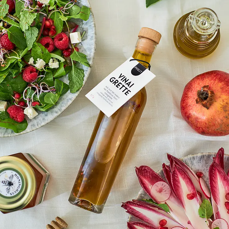 Flasche für die Zubereitung der Vinaigrette