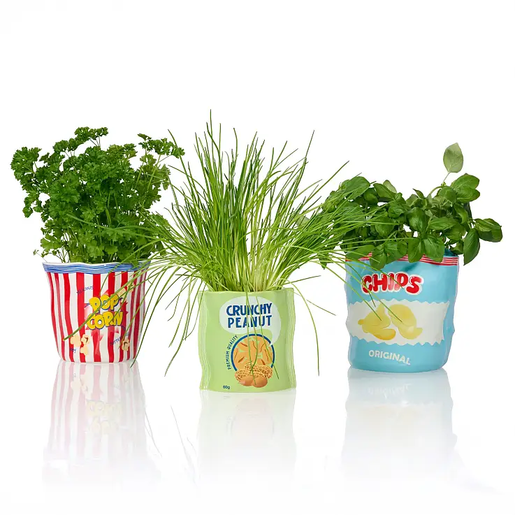 Keramische Schale in Form einer Snacktüte