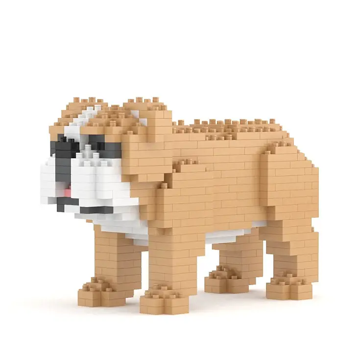 Bausteine für einen Mini-Englische Bulldogge-Welpen