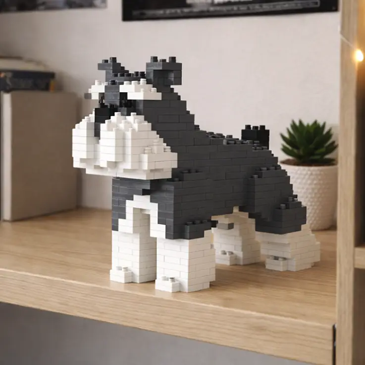 Bausteine für einen Mini-Schnauzer-Welpen