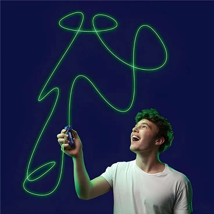 ZipString Luma Glow-in-the-dark leuchtet im Dunkeln schwimmendes Seilspielzeug