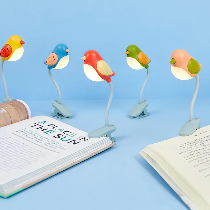 Leseleuchte in Form eines Vogels