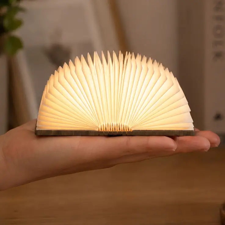 Mini-Buchlampe, die beim Aufschlagen leuchtet